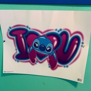Stitch I Love You Poster